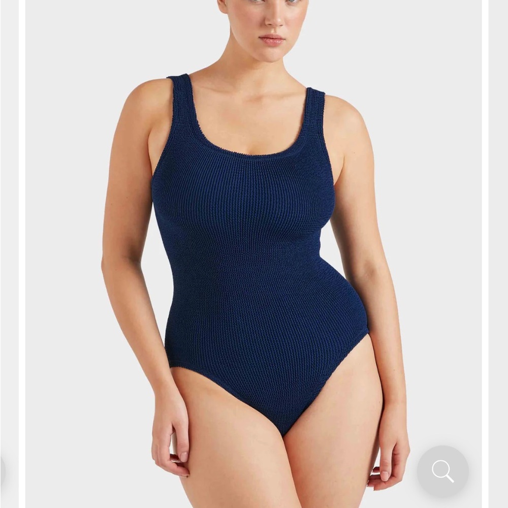 Hunza G Navy Coverage One-Piece Swimsuit
